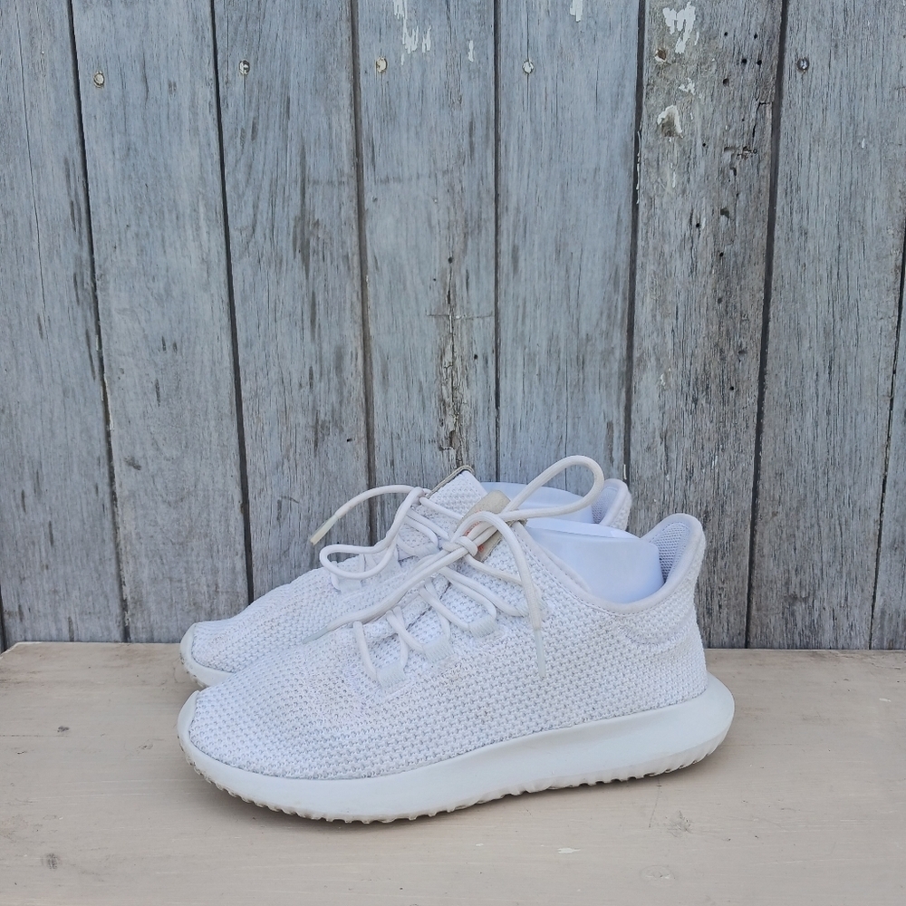 Adidas Shoes Womens Size‎ 8 Tubular Shadow Sneakers AC8334 White Fabric Lace Up